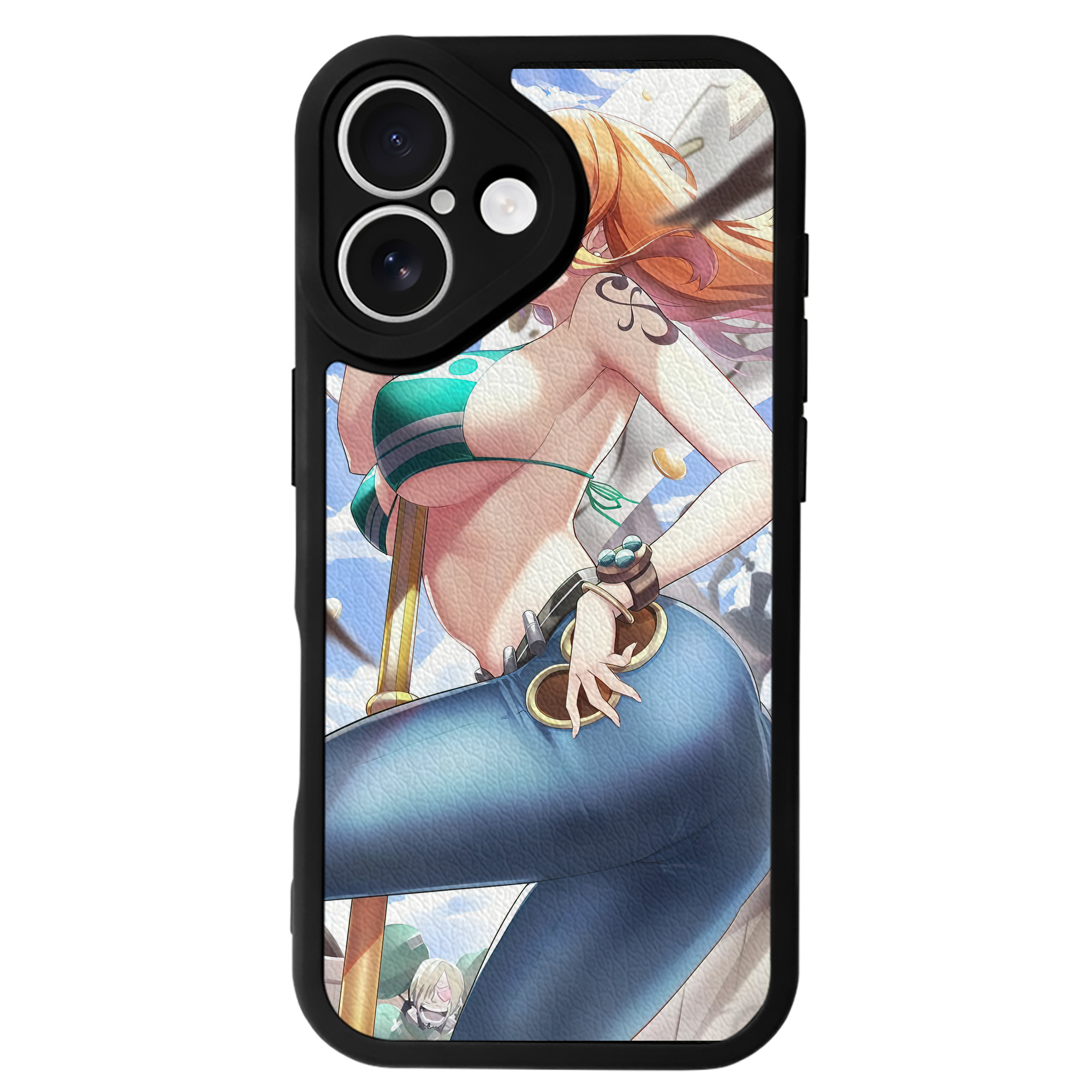 （画像用） ワンピース ONE PIECE 【iPhone 16シリーズ対応】シリコンスマホケース（レザー調） 材質：シリコン